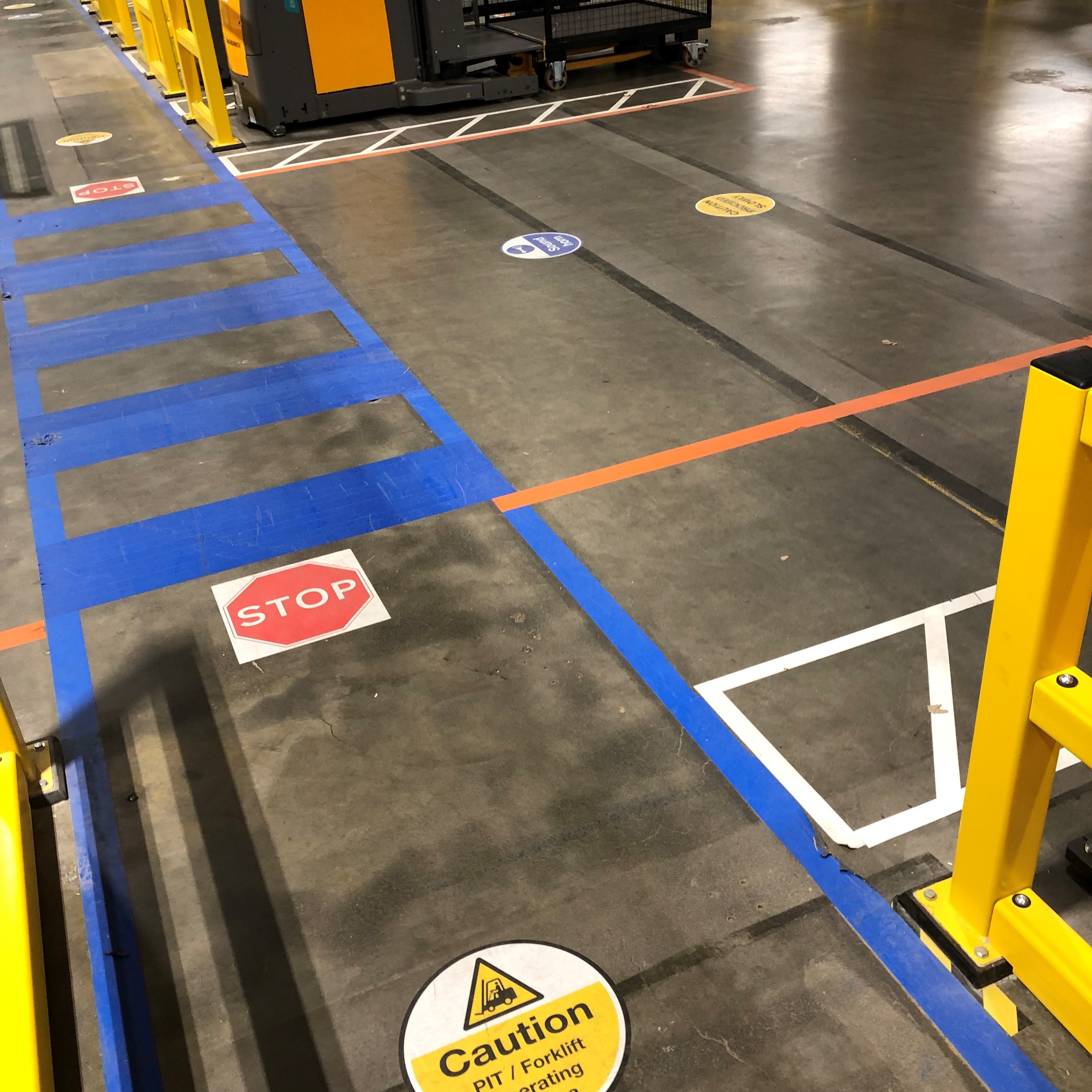 Floor lane floor tape