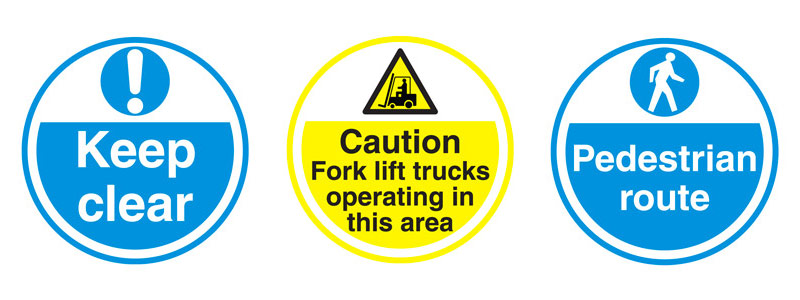 warehouse floor signs