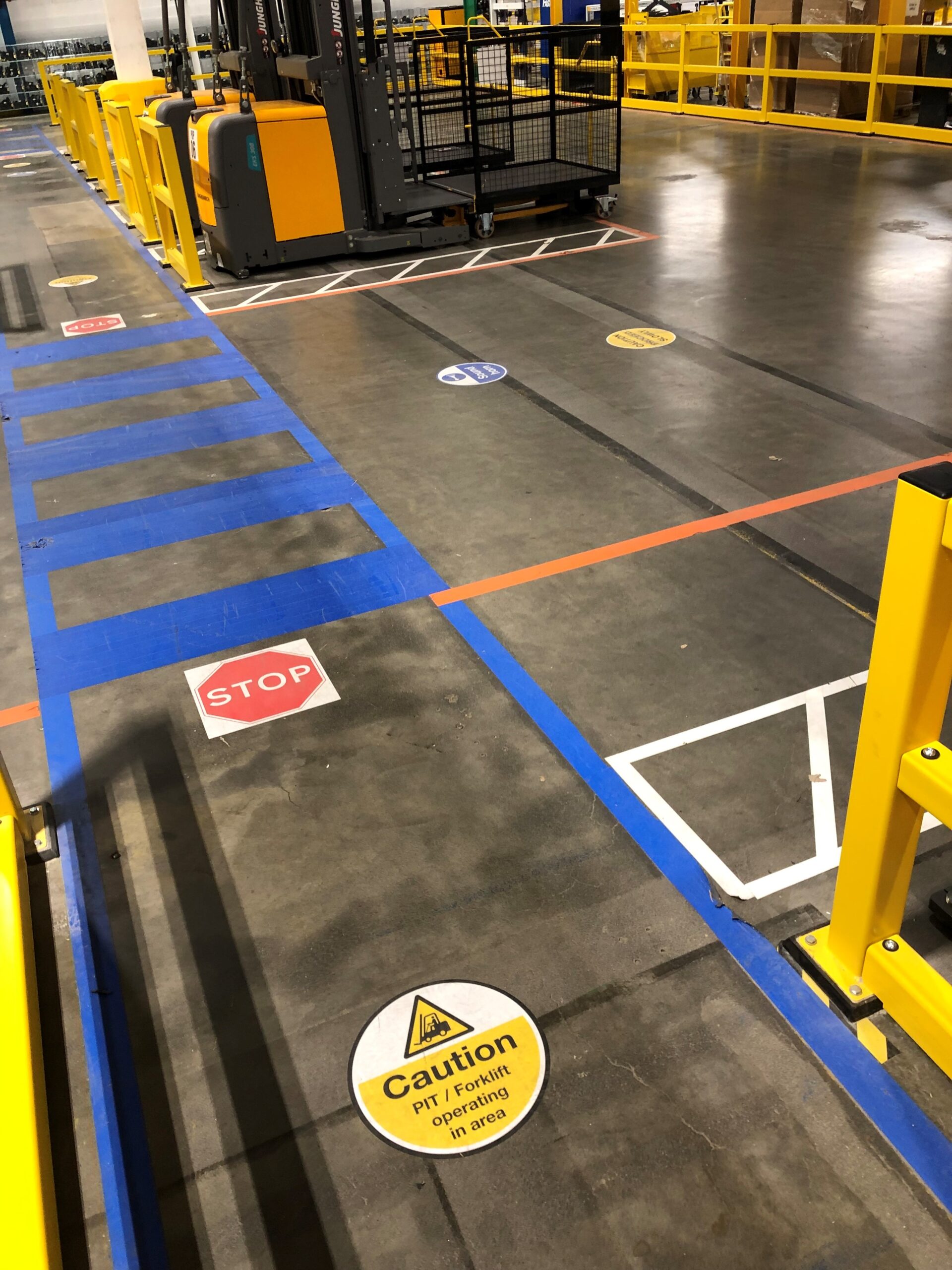 Warehouse floor marking